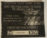 The X-Files Tv Print Ad Vintage  TPA4 - $5.93