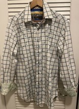 Robert Graham dress shirt L button down plaid - £31.24 GBP