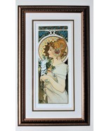 &quot;Feather&quot; 1899, Alphonse Mucha Signed LE No.207/475 Giclée Framed - $82,878.50 MXN