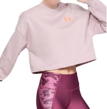Under Armour Womens Rival Fleece Cropped Sweatshirt,Large,Pink Fog/Peach Plasma - £35.55 GBP