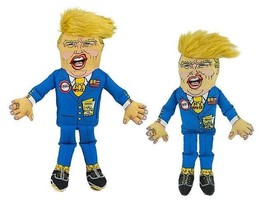 Donald Trump Dog Chew Toys Funny Durable Canvas Squeaker Choose 12&quot; or 17&quot; Size - £21.94 GBP