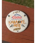 Vintage 1991 Coors Karaoke Night Legend 3&quot; Pinback - €1,70 EUR