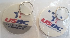 USBS Bowling League Most Improved 2-1/2&quot; Keychain new - £1.55 GBP
