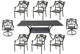 Patio dining set 8 person Palm Tree chairs with Nassau rectangular table. - $2,995.00