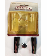 Delta Faucet Replacement Handles Chrome A22 +Lift Rod Knob Bath Kitchen 2 PC NOS - $15.83