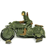 Vintage Small Lead Die Cast World War I or II Motorcycle Military Toy - £58.25 GBP