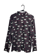 Karen Scott Shirt Women&#39;s XL Black Long Sleeve Cat Design Sweatshirt Hig... - £12.45 GBP