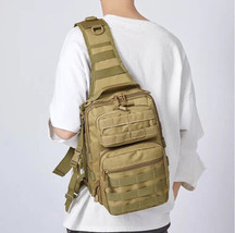 Men Outdoor Shoulder Bag Sling Crossbody Chest Nylon Travel Military Bac... - £32.38 GBP