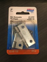 2-pack National Mfg V518 Non-Removable 2&quot; Pin Hinge N146-159 Zinc Plated... - $6.45