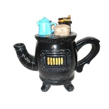 Cardinal Pot Belly Stove Black Teapot Cooking Pots Coffee Pot Lid Craft ... - $538.94 MXN