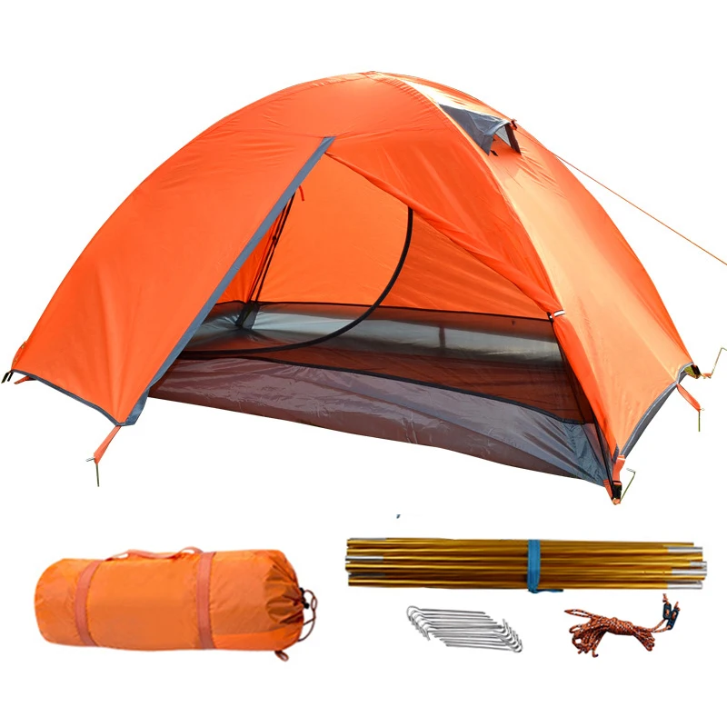 Ultralight Backpacking Tent 2 Person Double Layer Camping Tents 4 Seasons - £64.38 GBP+