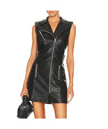 New Women&#39;s Leather Dress Real Lambskin Black Mini Dress Designer Handma... - $2,808.01 MXN+