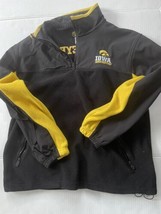 Iowa Hawkeyes Authentic 1/4 Zip Black Pullover Sweatshirt Black NCAA Size Medium - £9.71 GBP