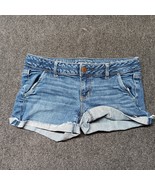 American Eagle Shorts Women 10 Blue Jeans Stretch Cut Off Casual Summer ... - £13.11 GBP
