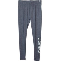 GYMSHARK spellout gray heather full length leggings women&#39;s size small - $24.19