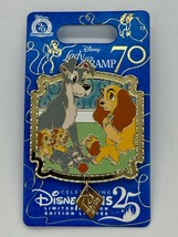 Disney Parks Lady &amp; The Tramp 70th Anniversary Pin Pups Puppies LE 4000 ... - $30.19