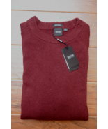 Hugo Boss Men&#39;s Banilo Regular Fit Dark Red 100% Cashmere Knit Sweater L - $189.50 CAD