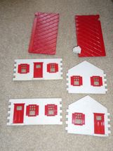 Vintage O Scale Plasticville Red and White Cape Cod House Building - $17.82