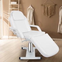 White Hydraulic Massage Table Chair Bed Barber Tattoo Salon Spa Bed 360 ... - £378.06 GBP