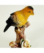 Oriole Type Bird Figurine Vintage 1990s White Rose Flower 4&quot; Ceramic HGS2E - €17,16 EUR