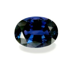 TOP 3.07 ct Unheated Blue Sapphire oval loose gemstone - £2,837.71 GBP