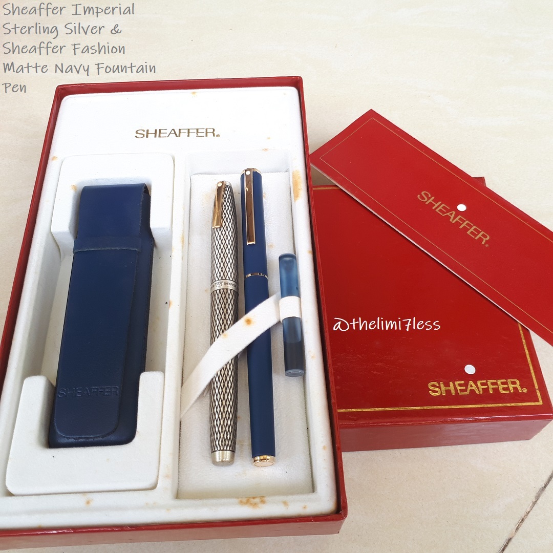 Sheaffer Imperial Sterling Silver and Fashion Blue Matte Navy Fountain Pen - $275.00