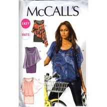 McCalls Sewing Pattern 6704 Overlay Top Dress Misses Size XS-M Uncut Shirt - $8.99