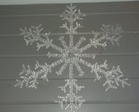 17” Clear Acrylic Plastic Snowflake  Christmas Decor Window Door - £19.82 GBP