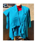 Risa Ann New York Sz 24W Vtg 3 Piece Set Jacket Blouse Pants Turquois - £18.51 GBP