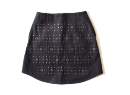 NWT COACH X Blitz in Black Grommet Stud Shirttail Hem Canvas Cotton Skirt 0 $495 - £32.85 GBP