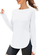 Women&#39;S Long Sleeve Sun Shirt Uv Protection Workout Tops Lightweight Golf Gym - $37.97