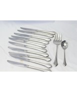 Oneida USA Bancroft Dinner Knives Cold Meat Fork Sugar Spoon Stainless L... - $418.25 MXN