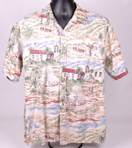 COOKE STREET Hawaiian Shirt-L-Button Front-Mission Scene-vtg-Cool-Origin... - £23.53 GBP