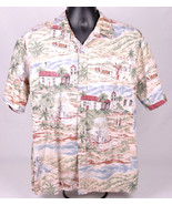COOKE STREET Hawaiian Shirt-L-Button Front-Mission Scene-vtg-Cool-Origin... - €25,16 EUR