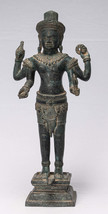Shiva  Statue - Antique Khmer Style Bronze Koh Ker Style Shiva Statue - 44cm/18&quot; - £468.59 GBP