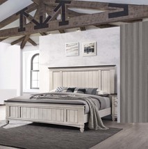 Rustic Queen Panel Bed w/ Bench: Solid Wood - $628.99