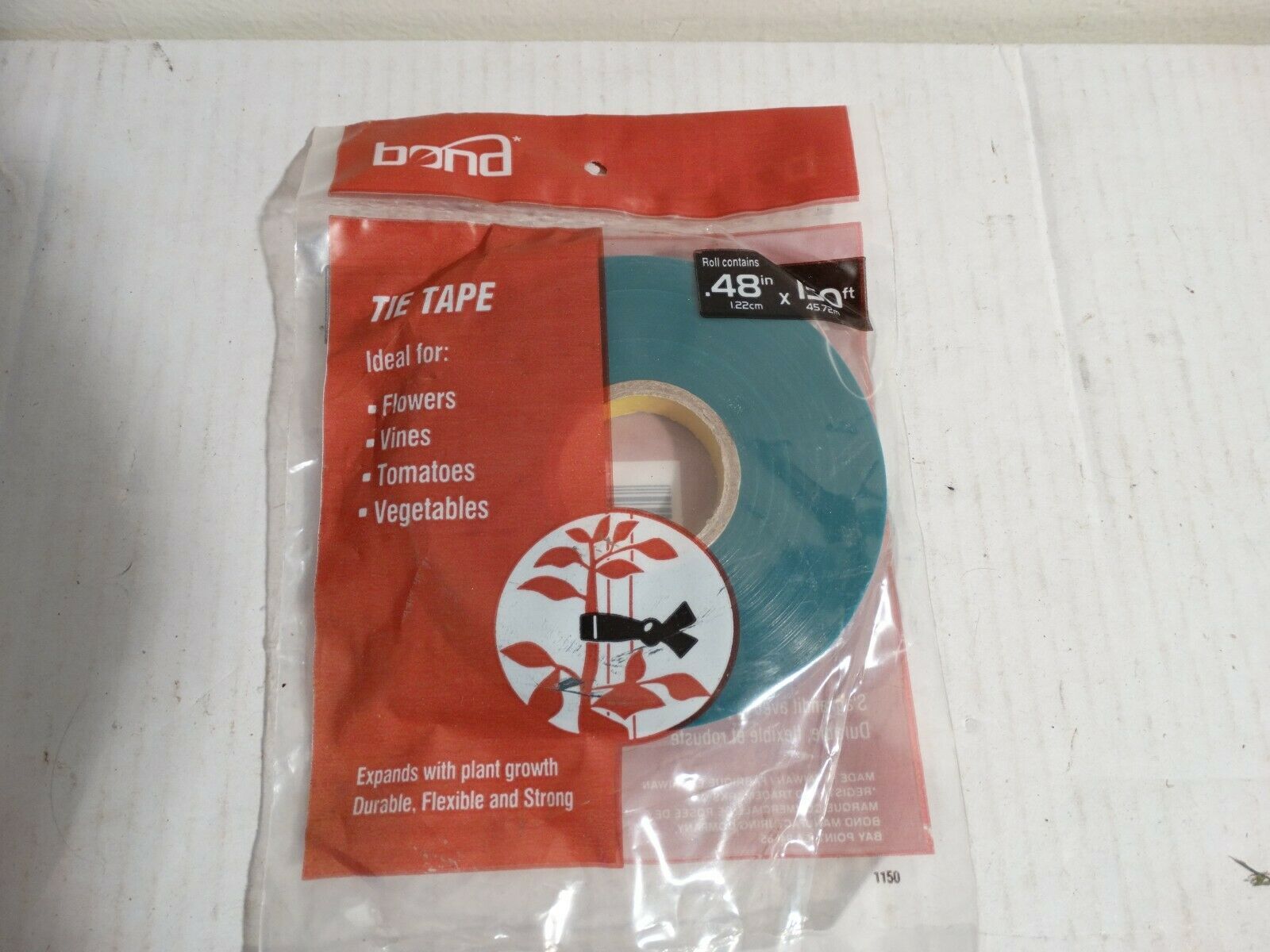 Garden Plant Tie Tape 150 FEET x 1/2&quot; Green  Ribbon - $3.47