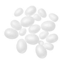 90Pack Craft Foam Eggs, White Smooth Craft Foam Eggs(5 Sizes Including 1... - £19.15 GBP