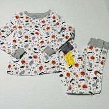 Girls Size 5 Halloween Pajamas - Snug Fit- Ghost Bats Pumpkins Candy Corn - £10.14 GBP