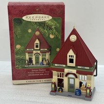 2001 Hallmark Nostalgic Houses &amp; Shops SERVICE STATION #18 In Series Ornament - £7.32 GBP