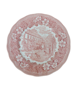 Vintage ROYAL TUDOR WARE Coaching Taverns 1828 Red/Pink Saucer Plate - E... - €11,12 EUR
