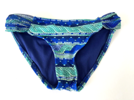 Mossimo Supply Co. Women&#39;s Blue Green Abstract Mesh Bikini Swimwear Bottom S - £4.99 GBP