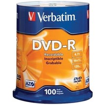Verbatim 95102 4.7GB DVD-Rs (100-ct Spindle) - $88.25
