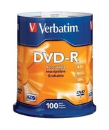 Verbatim 95102 4.7GB DVD-Rs (100-ct Spindle) - $120.68 CAD