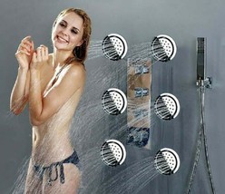 Luxury Bathroom Shower Set LED 20&quot; Rain Shower Head Set Body Massage Spray Jets - £1,034.44 GBP