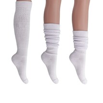 White Heavy Slouch Socks for Women Made in USA Size 9-11 - £14.89 GBP