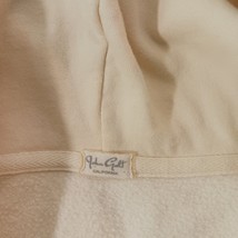 John Galt Full Zip Men's Cream Cotton Blend Hoodie Sweatshirt Measured Chest 53" image 5