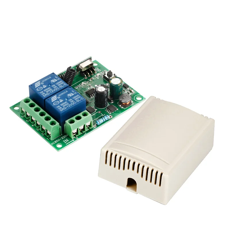 House Home GERMA 43hz Wireless  AC 250V 110V 220V 2CH Relay Receiver Module + 4c - £19.98 GBP