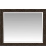 Custom Luxury Horizontal Beveled Wall Mirror with Rustic Brown Rope Lip ... - £290.37 GBP+