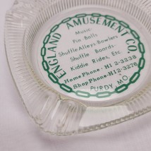 1950s Purdy Mo Advertising glass ashtray England Amusement Co - £15.72 GBP